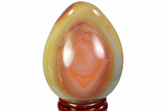 Polished Polychrome Jasper Egg - Madagascar #104658